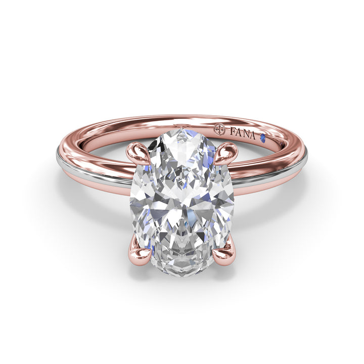 Two-Toned Diamond Engagement Ring