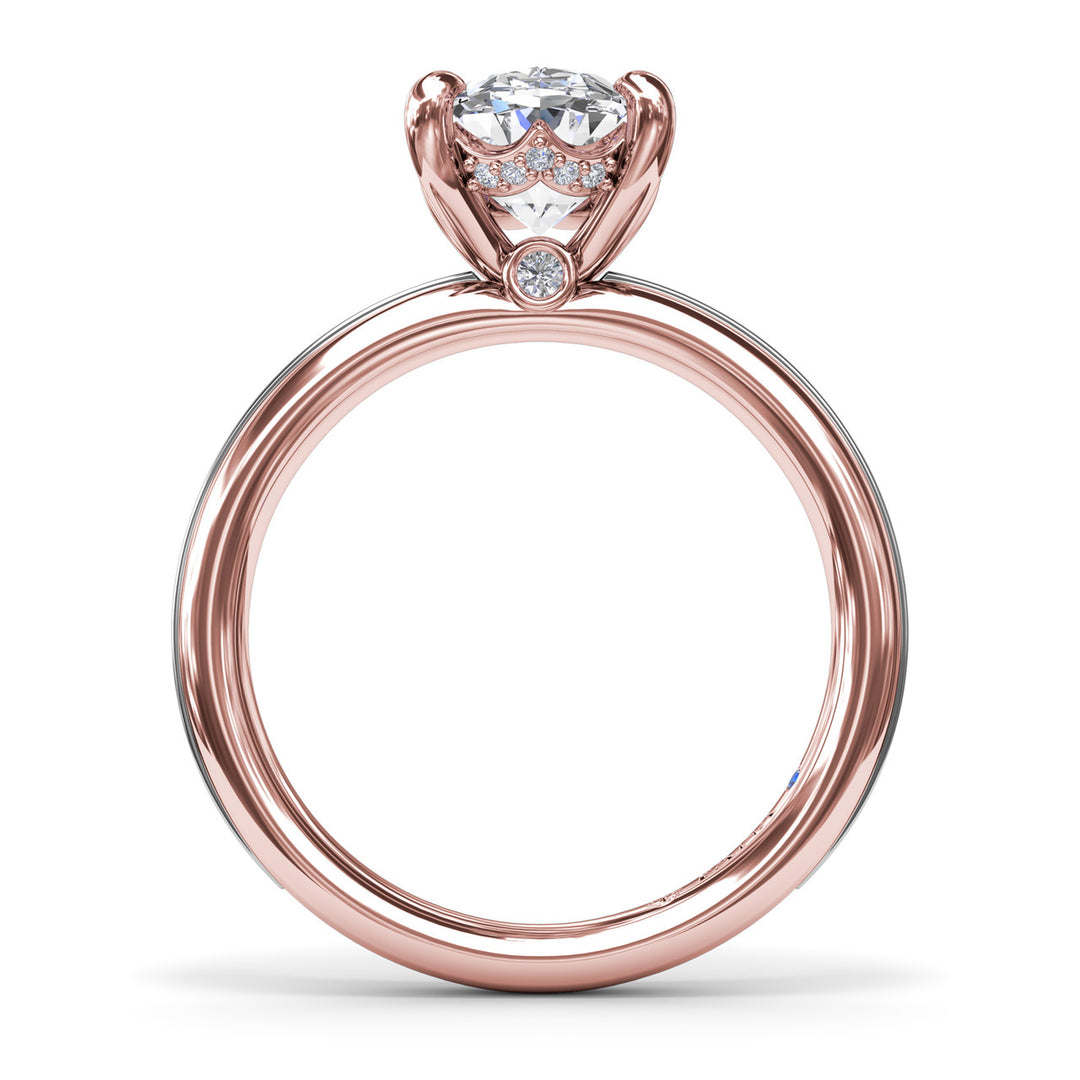 Two-Toned Diamond Engagement Ring