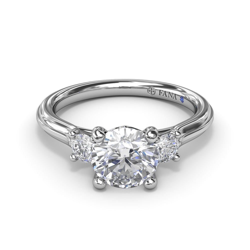 Two-Toned Round Diamond Engagement Ring