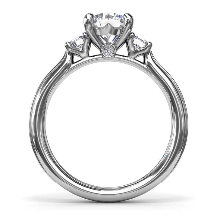 Two-Toned Round Diamond Engagement Ring