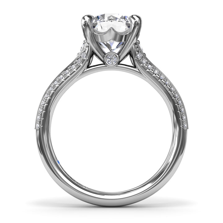 Two-Toned Split Shank Diamond Engagement Ring