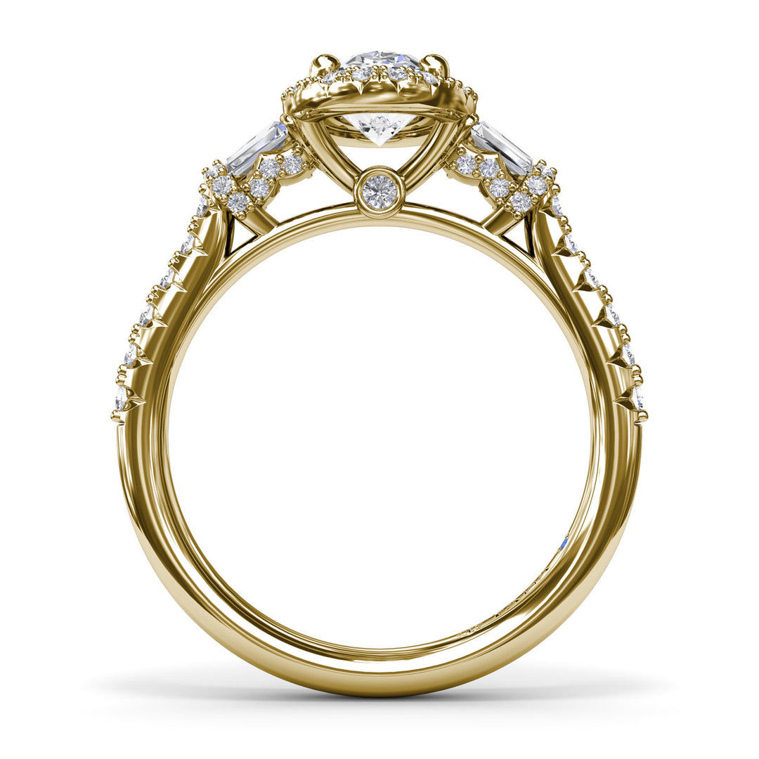 Breathtaking Baguette Diamond Engagement Ring