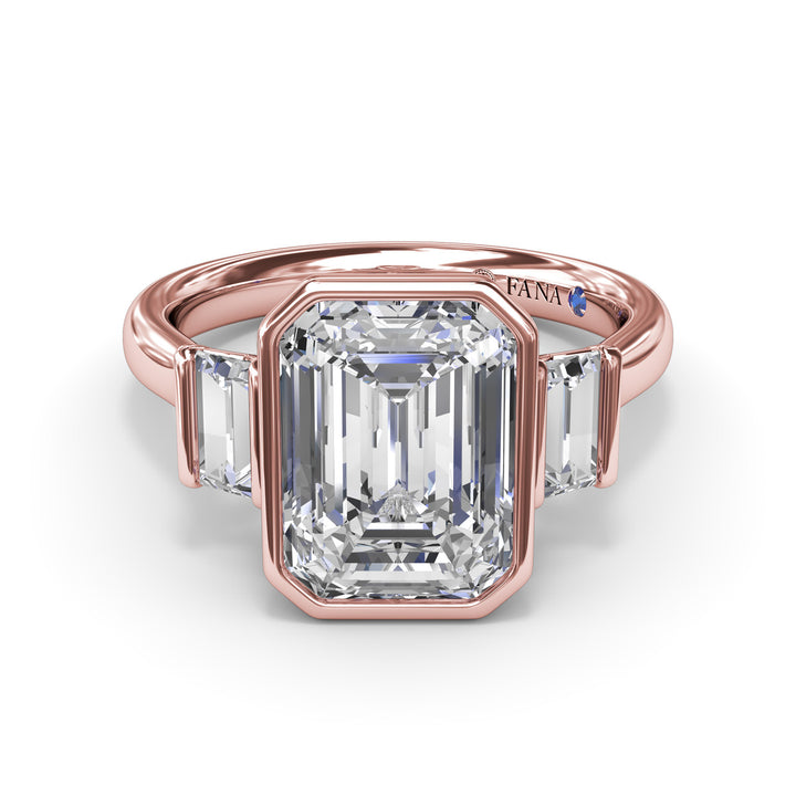 Bezel Set Diamond Engagement Ring