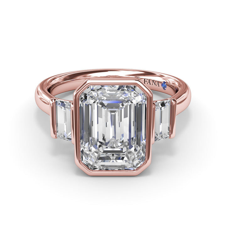 Bezel Set Diamond Engagement Ring