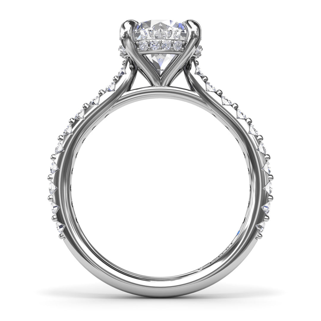 Hidden Halo Diamond Engagement Ring