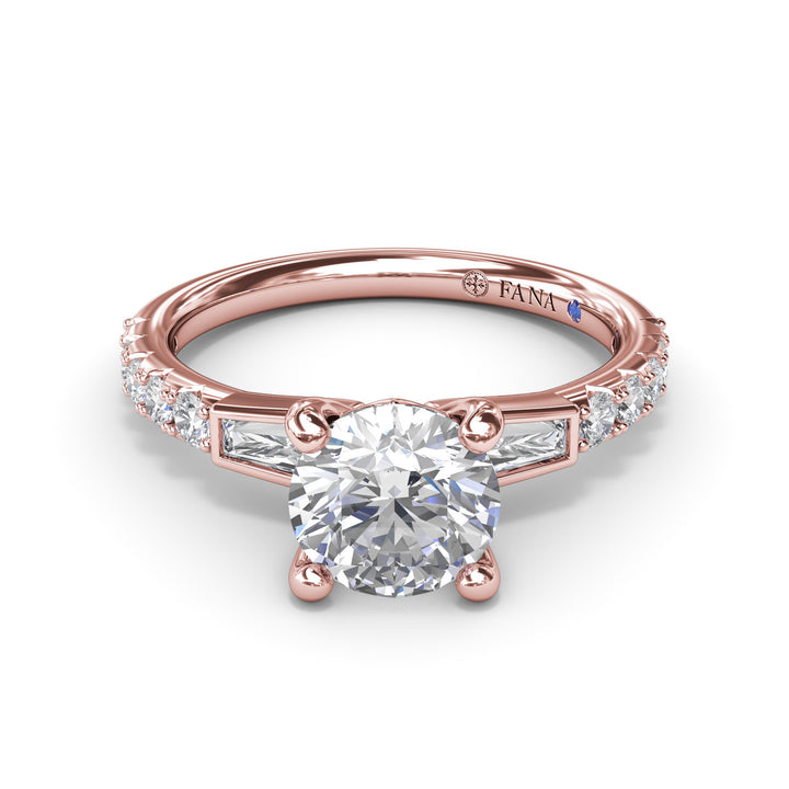 Tapered Baguette Diamond Engagement Ring