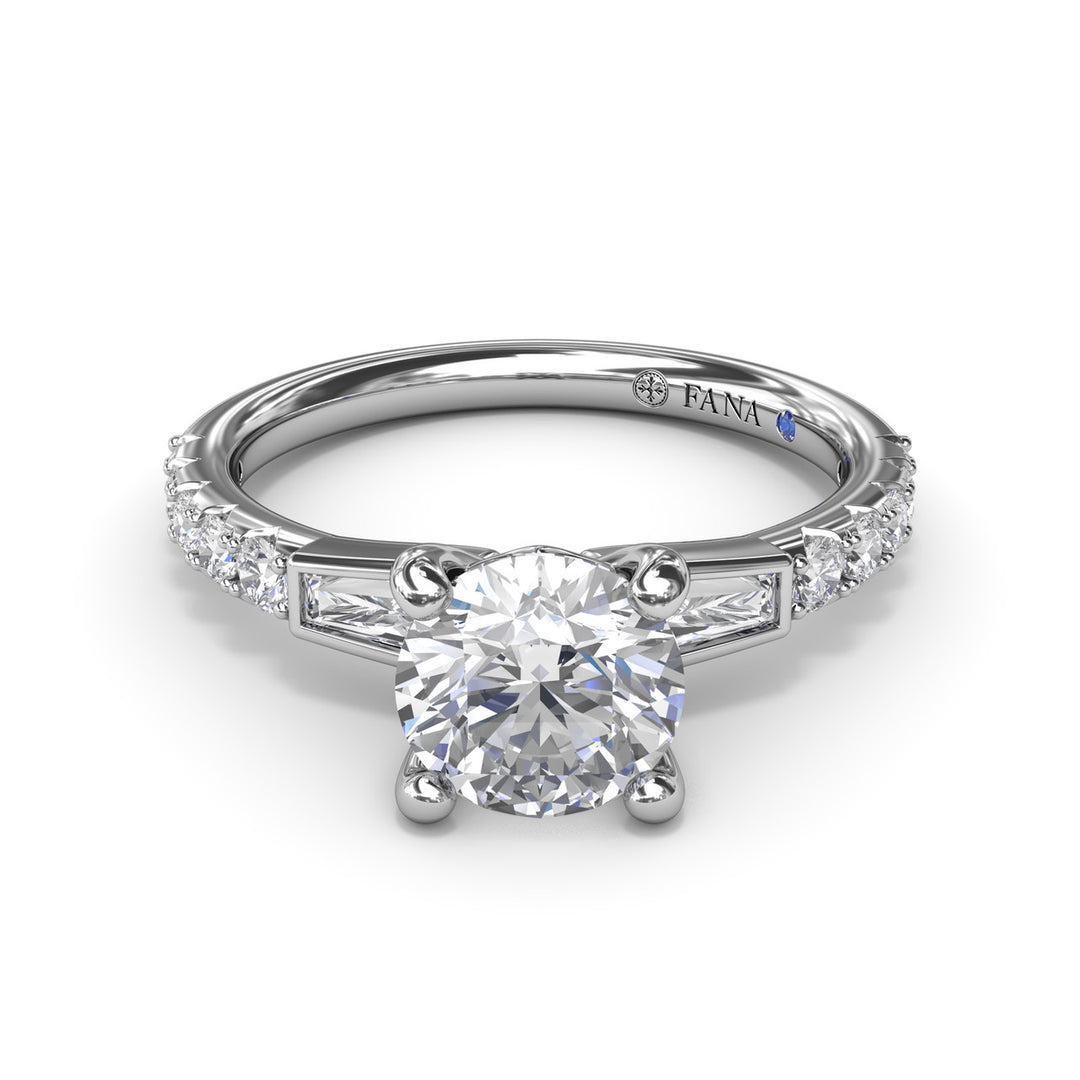 Tapered Baguette Diamond Engagement Ring