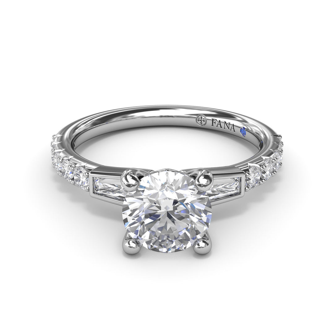 Tapered Baguette Diamond Engagement Ring