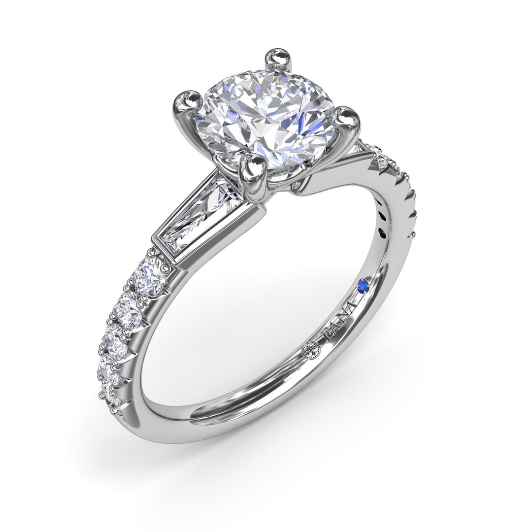 Tapered Baguette Diamond Engagement Ring