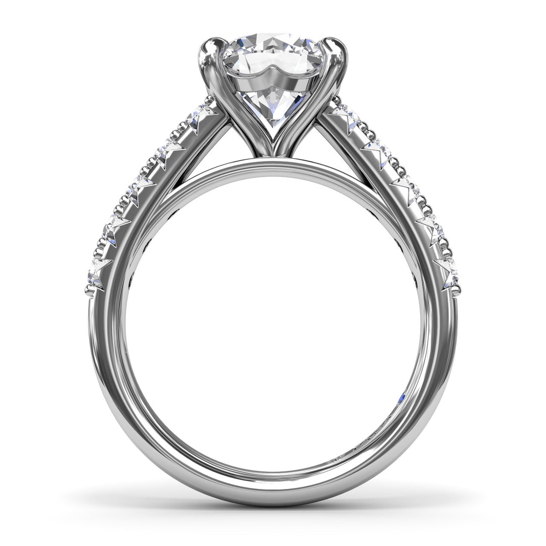 Double Prong Diamond Engagement Ring