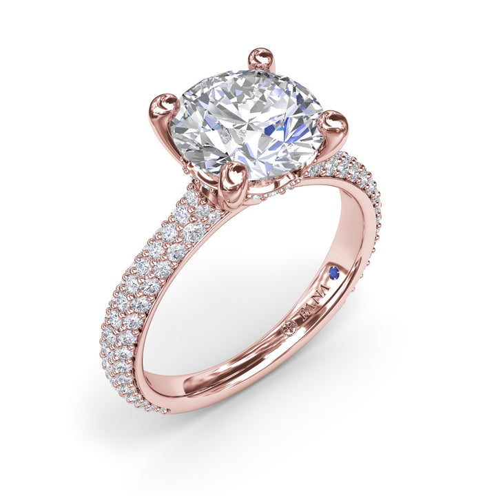 Tapered Pav? Diamond Engagement Ring