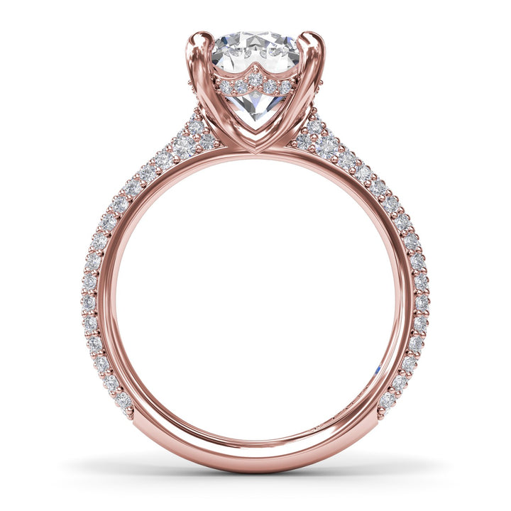 Tapered Pav? Diamond Engagement Ring