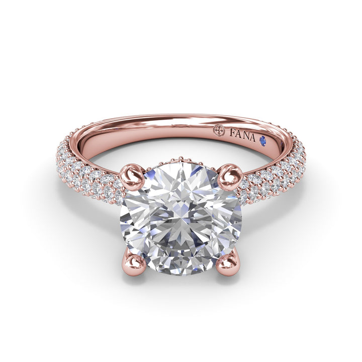 Tapered Pav? Diamond Engagement Ring