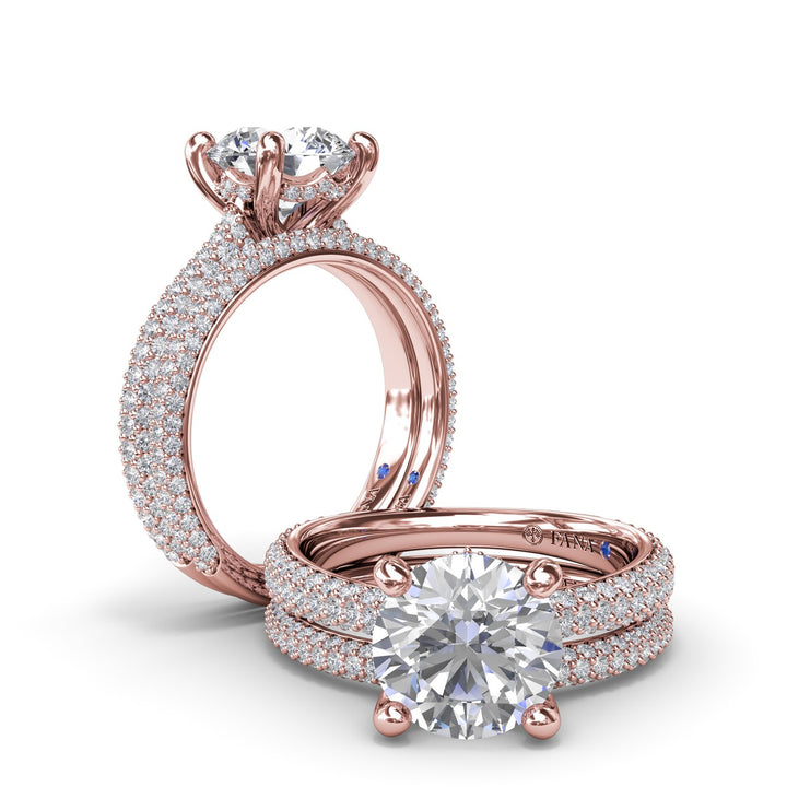 Tapered Pav? Diamond Engagement Ring