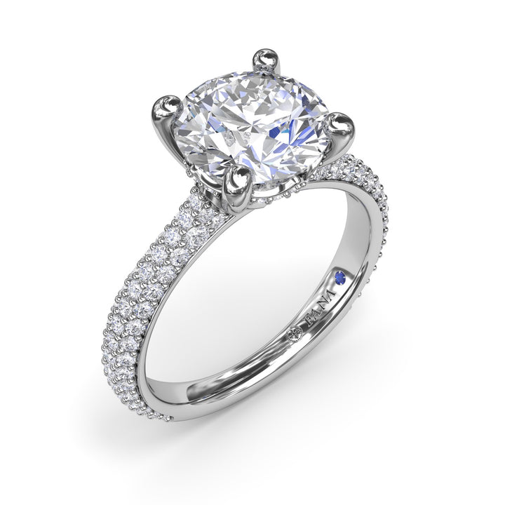 Tapered Pav? Diamond Engagement Ring