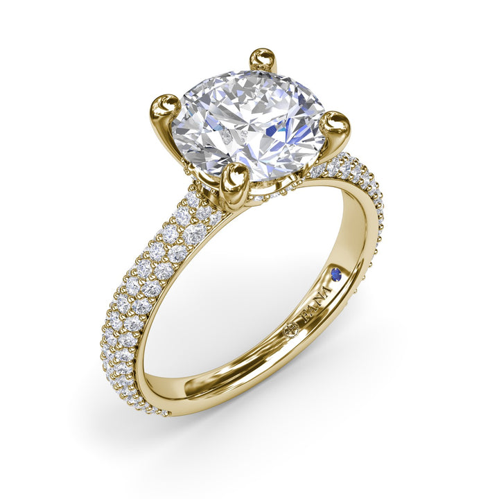 Tapered Pav? Diamond Engagement Ring