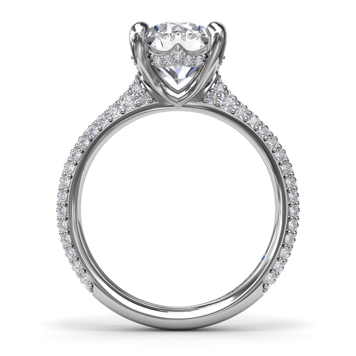 Tapered PavÃ© Diamond Engagement Ring