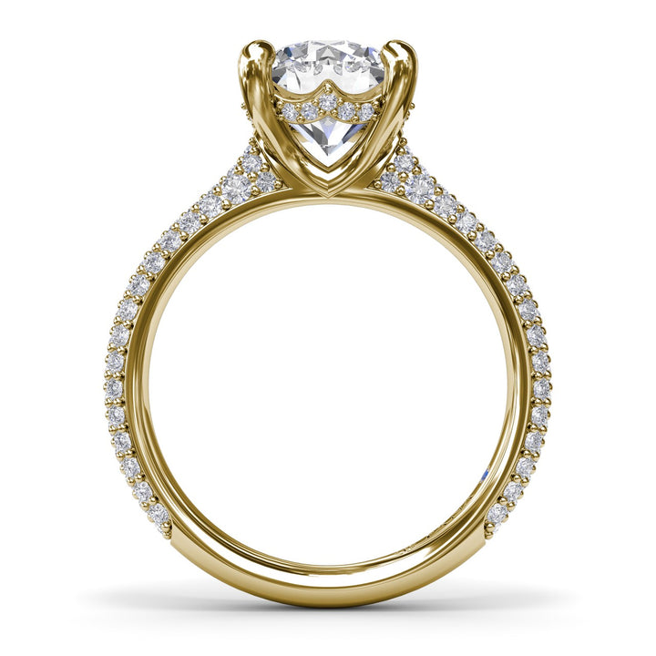 Tapered Pavé Diamond Engagement Ring