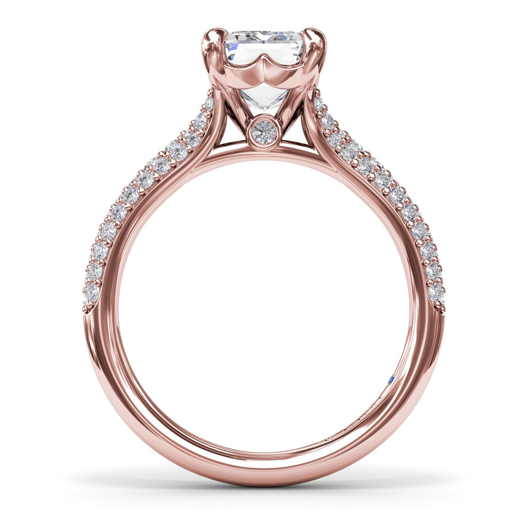 Split Shank Tapered PavÃ© Engagement Ring