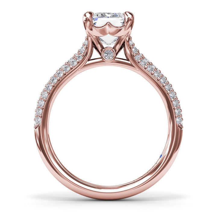 Split Shank Tapered PavÃ© Engagement Ring