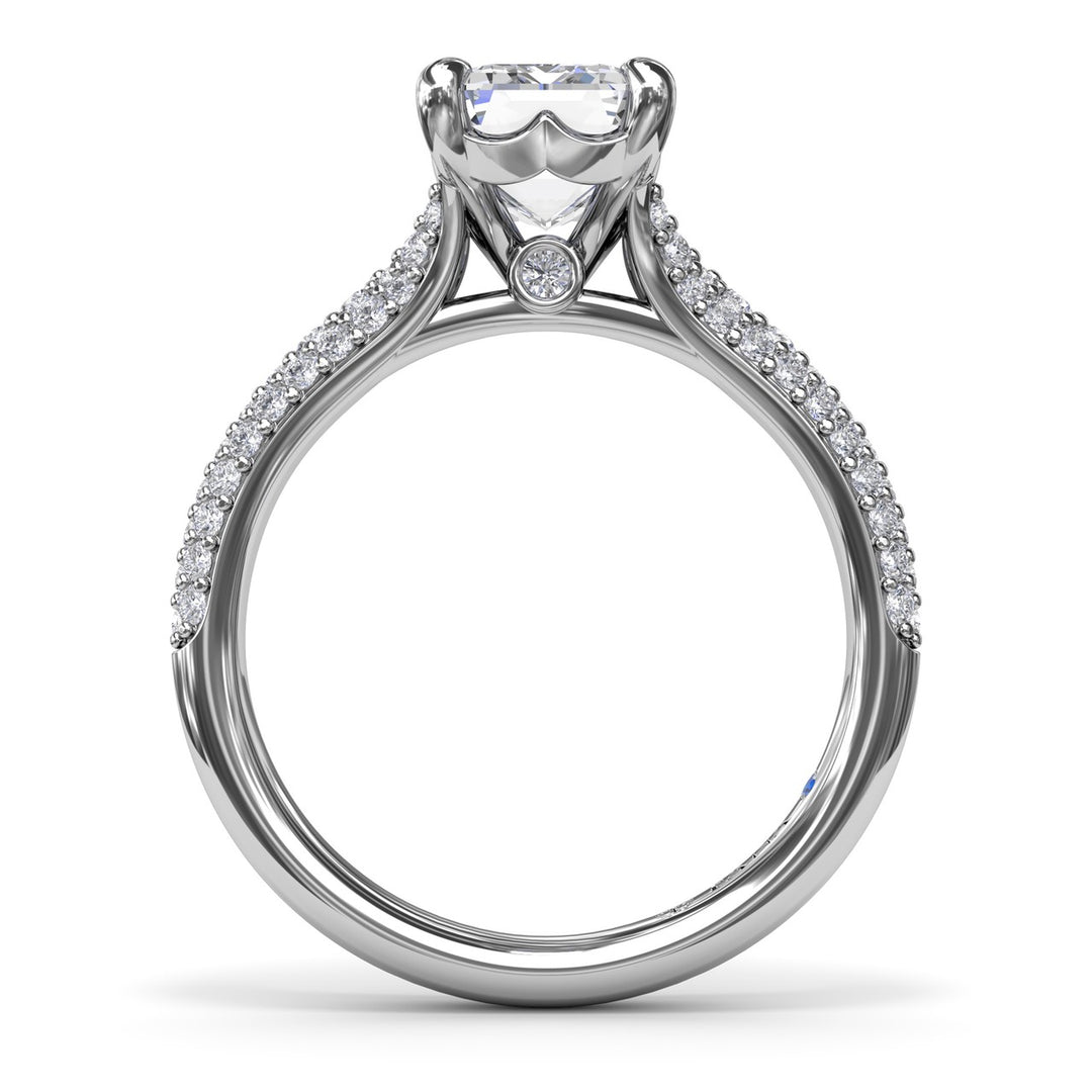 Split Shank Tapered PavÃ© Engagement Ring