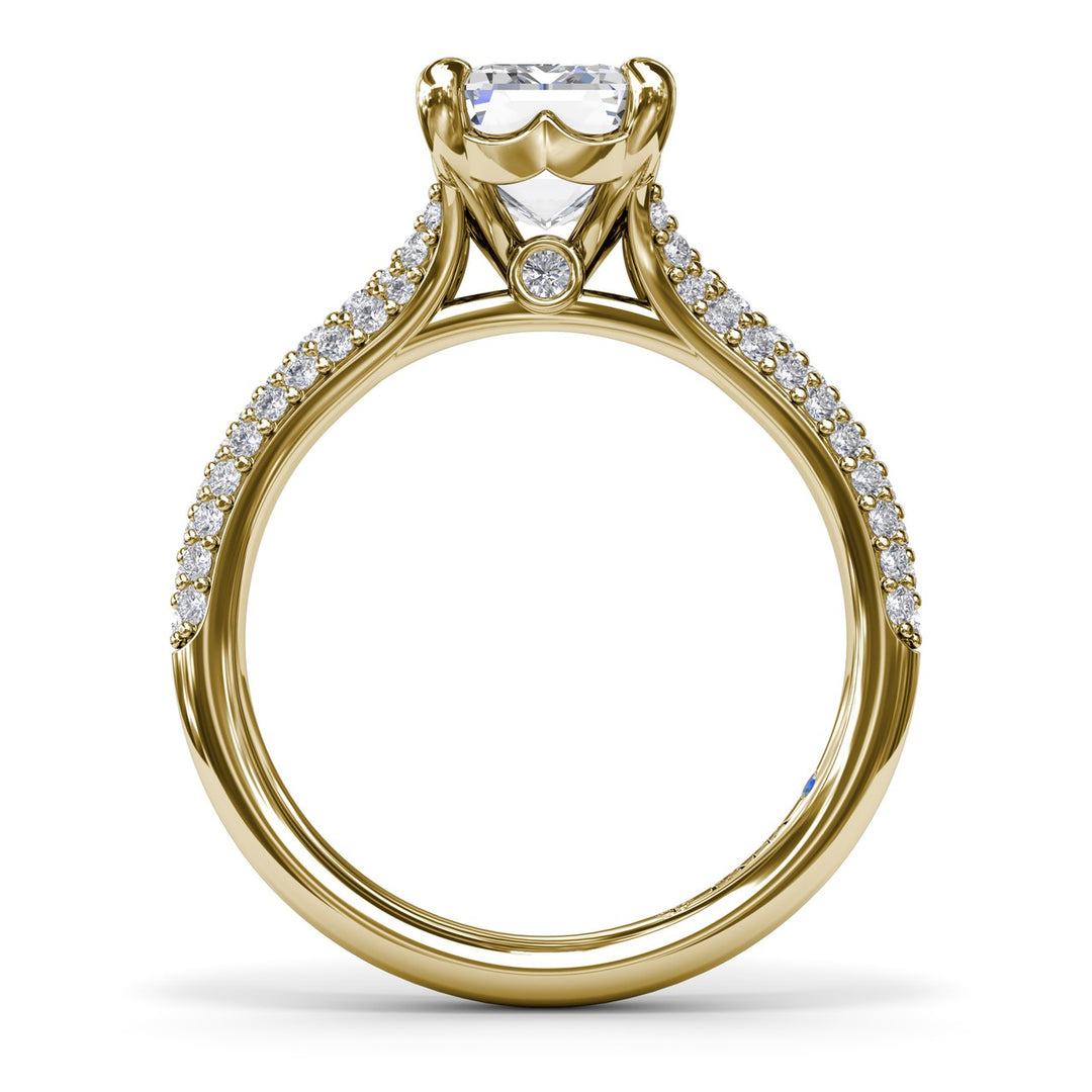 Split Shank Tapered PavÃ© Engagement Ring