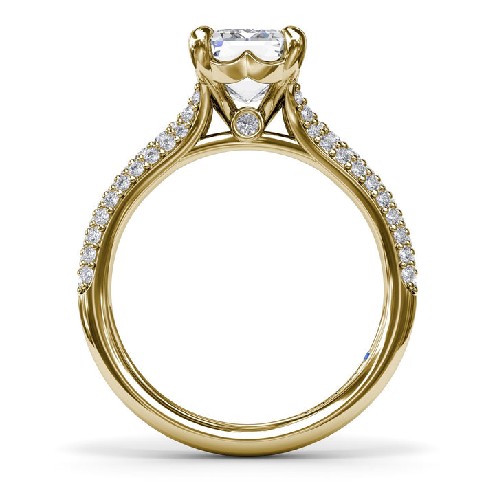 Split Shank Tapered PavÃ© Engagement Ring