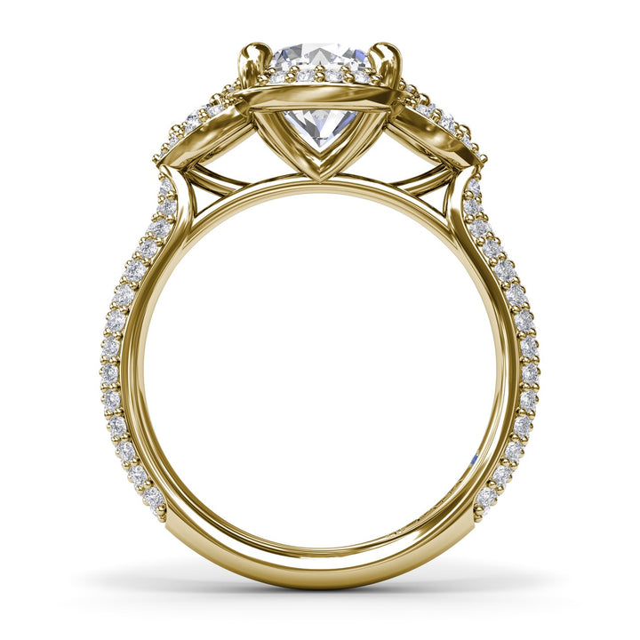 Full Halo Diamond PavÃ© Engagement Ring