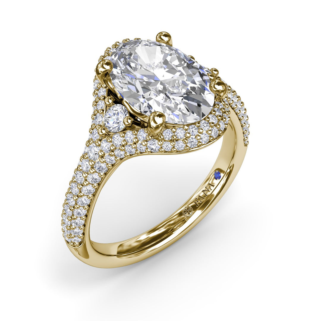 Double Pav? Diamond Halo Engagement Ring