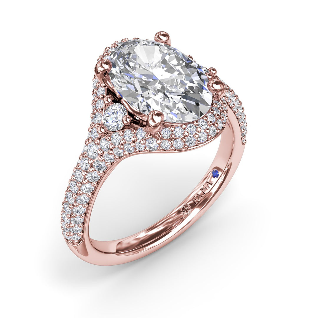 Double Pav? Diamond Halo Engagement Ring