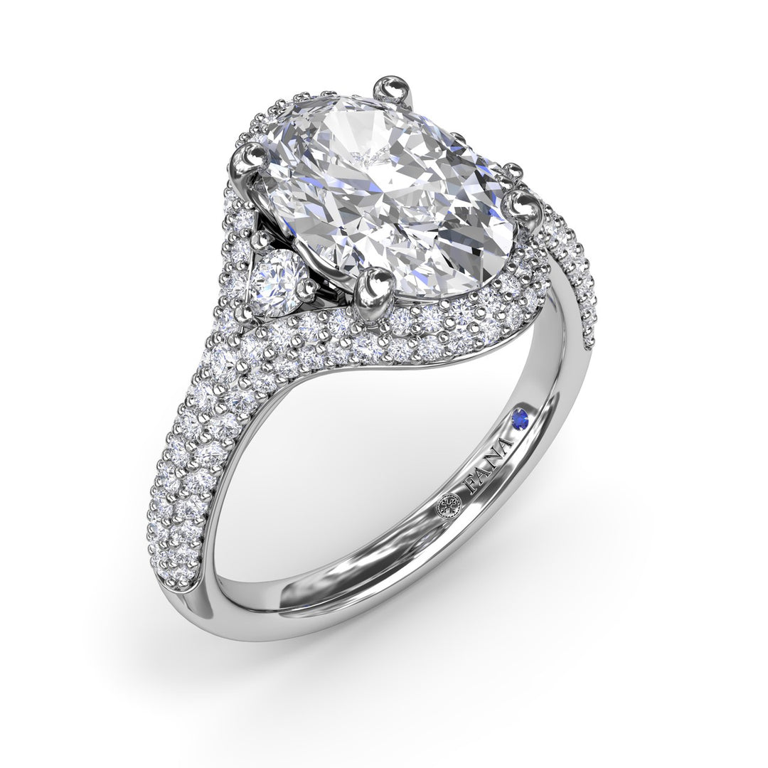 Double Pav? Diamond Halo Engagement Ring