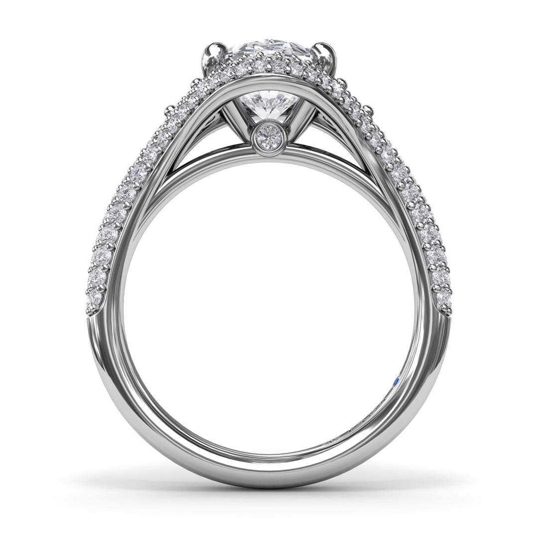 Double Pav? Diamond Halo Engagement Ring