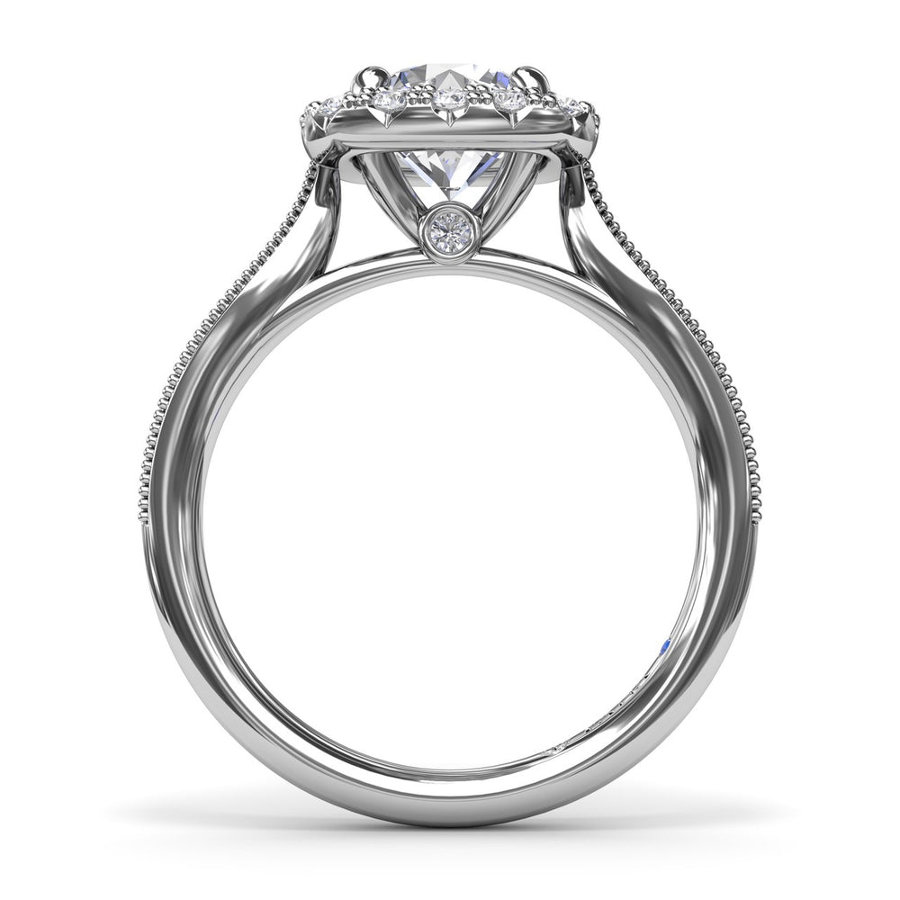 Cushion Halo Diamond Engagement Ring