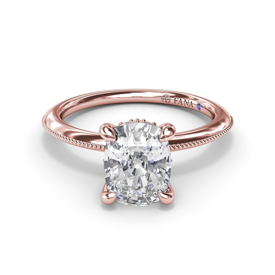 Knife-Edge Diamond Engagement Ring