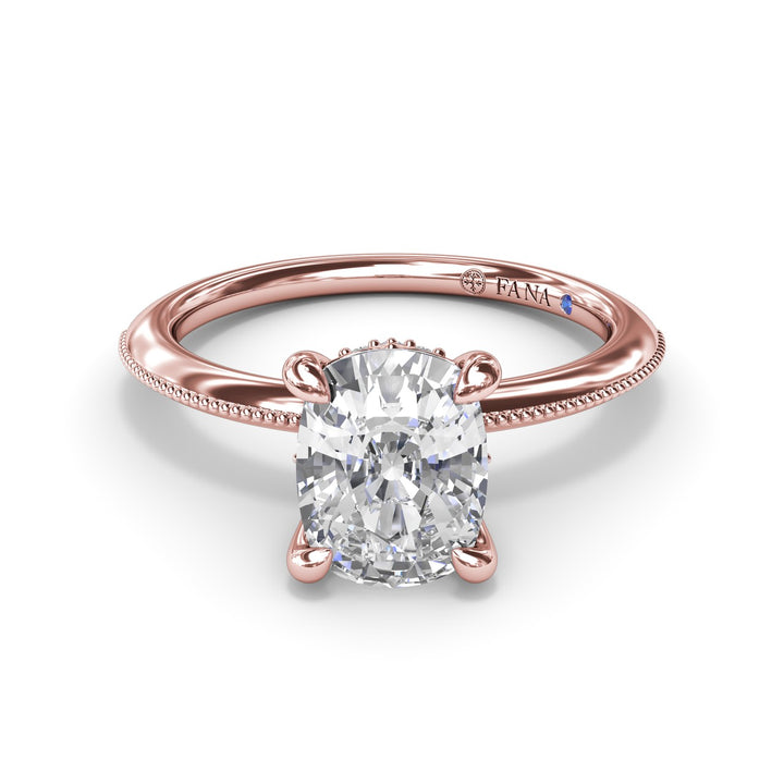 Knife-Edge Diamond Engagement Ring