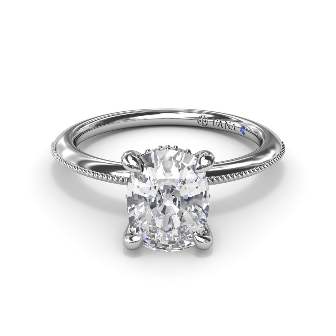 Knife-Edge Diamond Engagement Ring