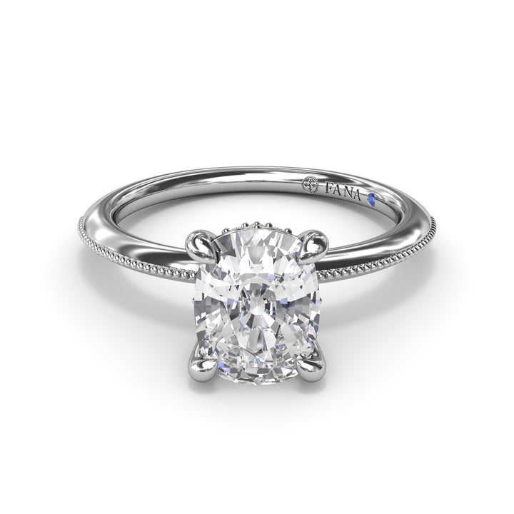 Knife-Edge Diamond Engagement Ring