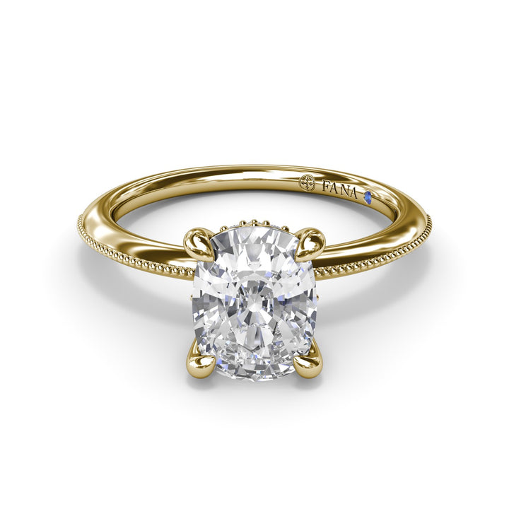 Knife-Edge Diamond Engagement Ring