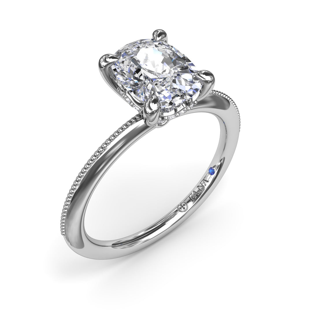 Knife-Edge Diamond Engagement Ring