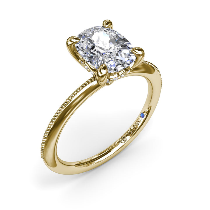 Knife-Edge Diamond Engagement Ring