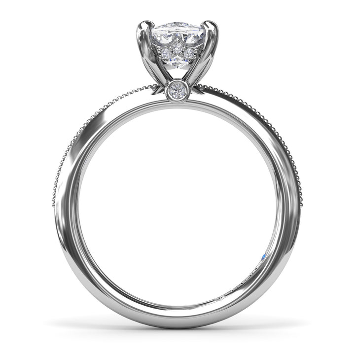 Knife-Edge Diamond Engagement Ring