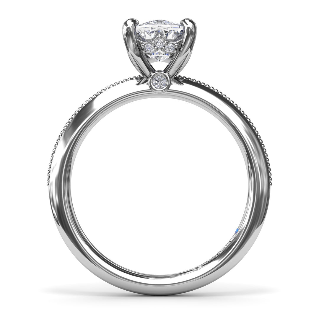 Knife-Edge Diamond Engagement Ring