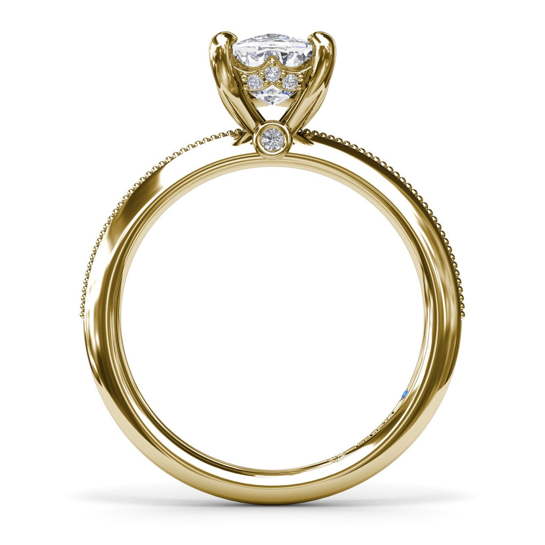 Knife-Edge Diamond Engagement Ring