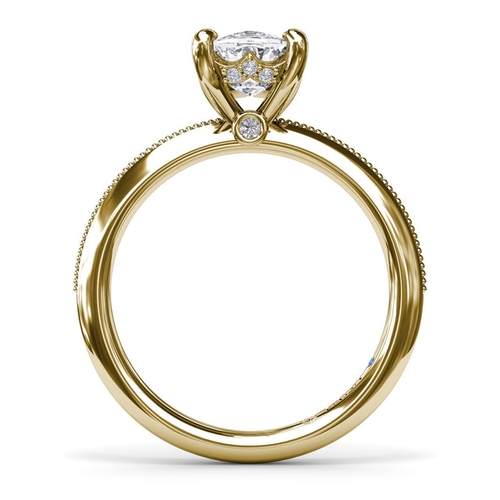 Knife-Edge Diamond Engagement Ring