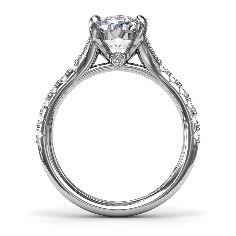 Oval Diamond Engagement Ring with Split Shank
