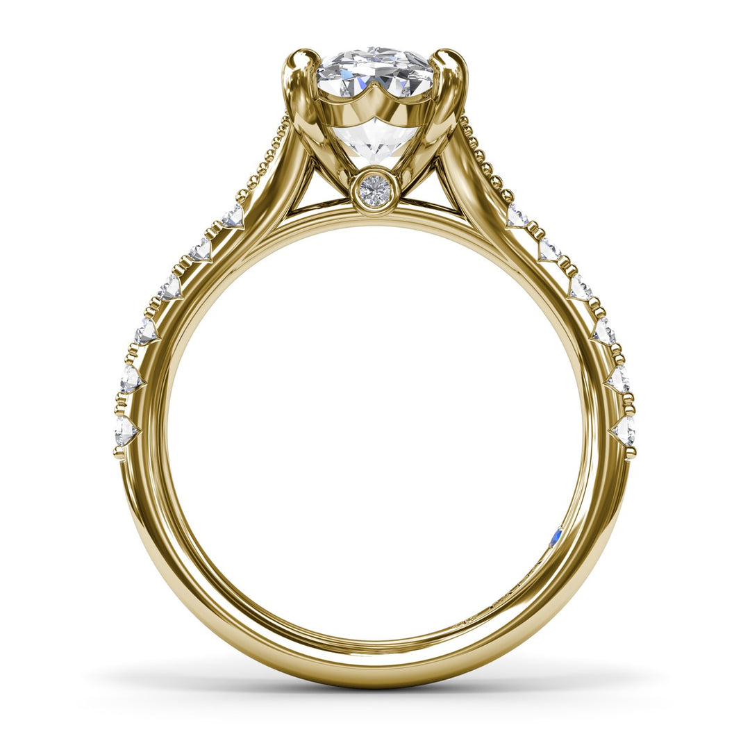 Oval Diamond Engagement Ring with Split Shank