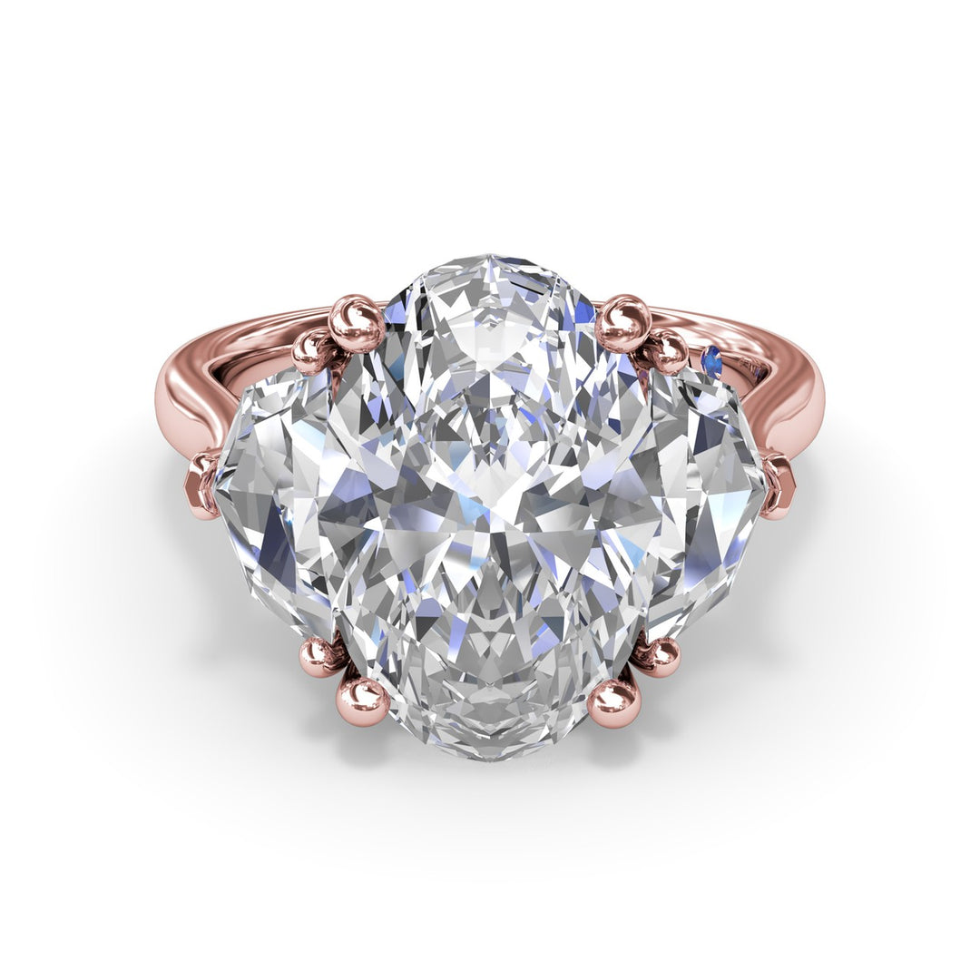 Three Stone Diamond Cadillac Engagement Ring