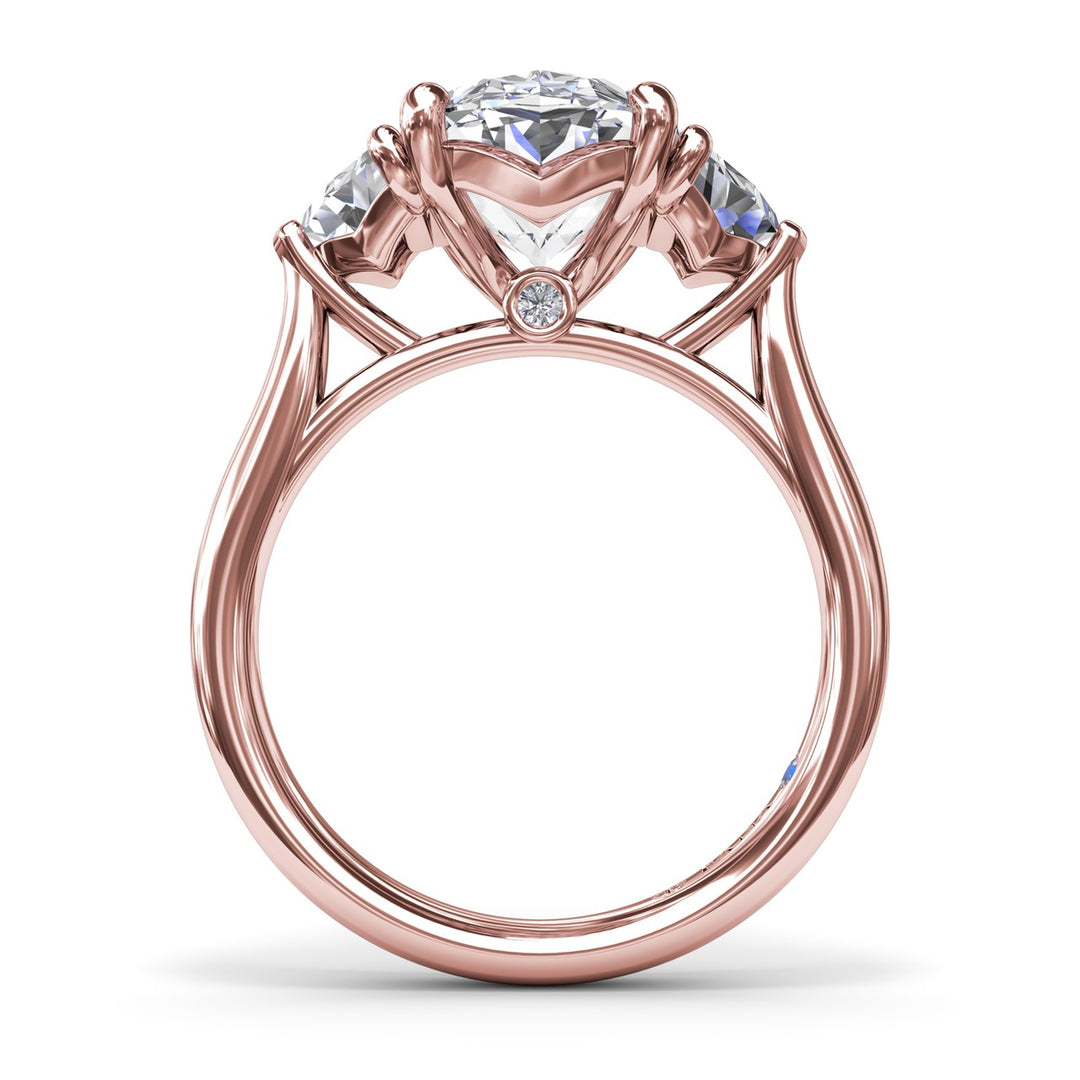 Three Stone Diamond Cadillac Engagement Ring