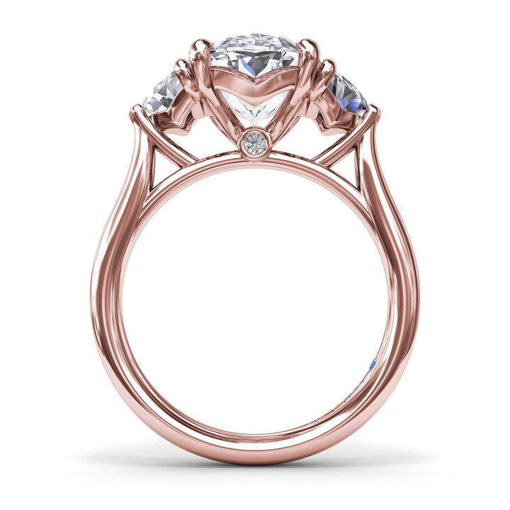Three Stone Diamond Cadillac Engagement Ring