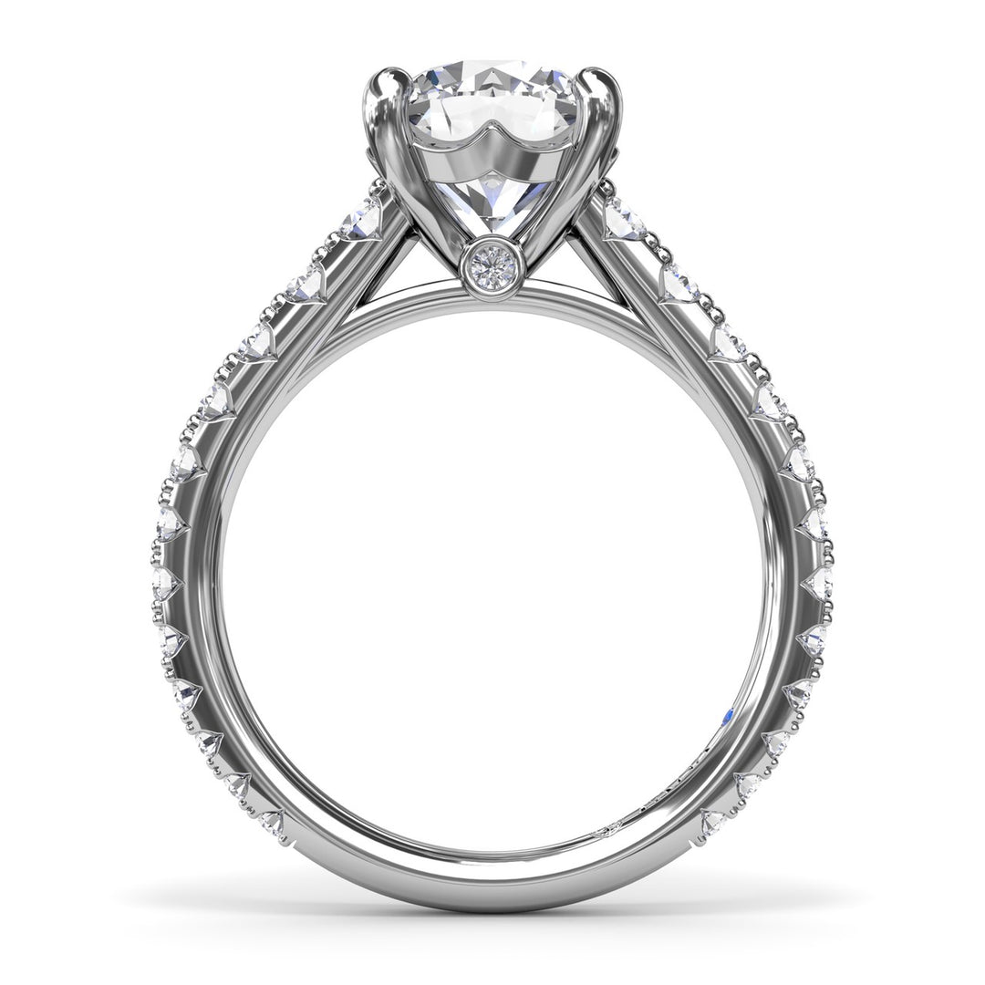 Round Diamond Engagement Ring with Graduated Shank